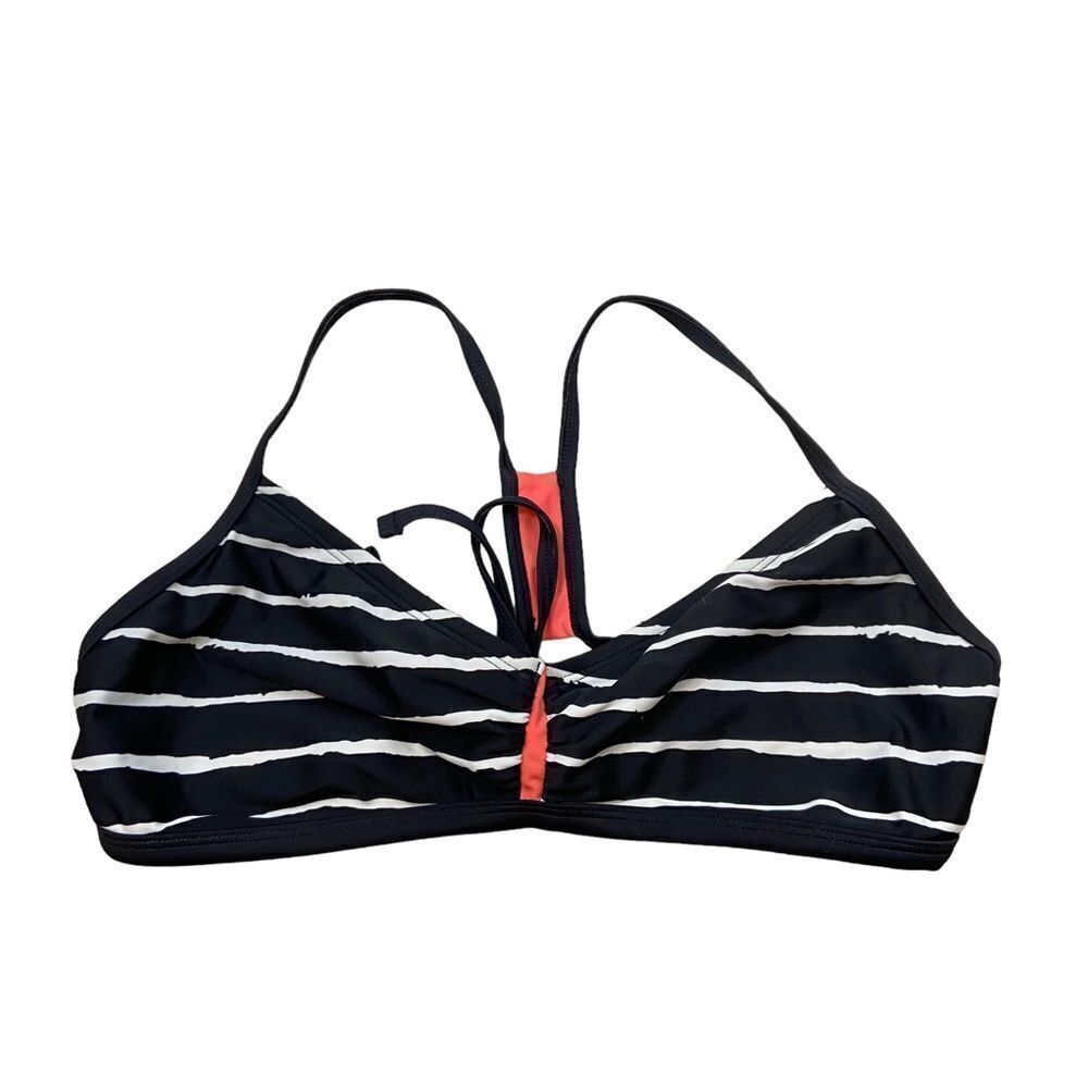 Ladies Nike Black and White Striped Bikini Top‎ Size 12
